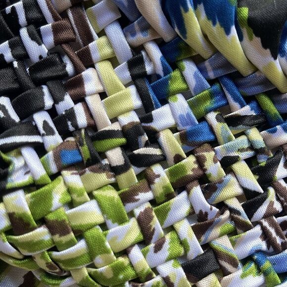 TARA RYAN SMOCK Large Green Black Blue Print Elastic belt style waist - Picture 7 of 7